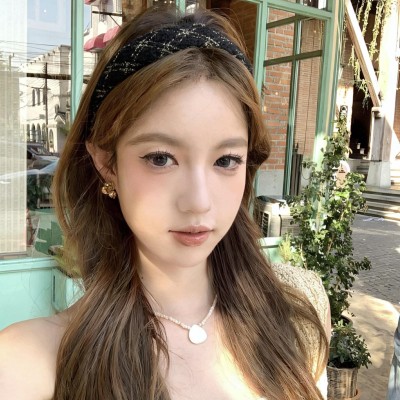 撞色金边高颅顶发箍